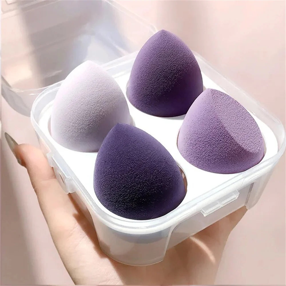 4PCS Makeup Sponge Blender Beauty Egg Cosmetical Puff – Soft Foundation & Powder Sponges pour les femmes, Outils de beauté professionnels