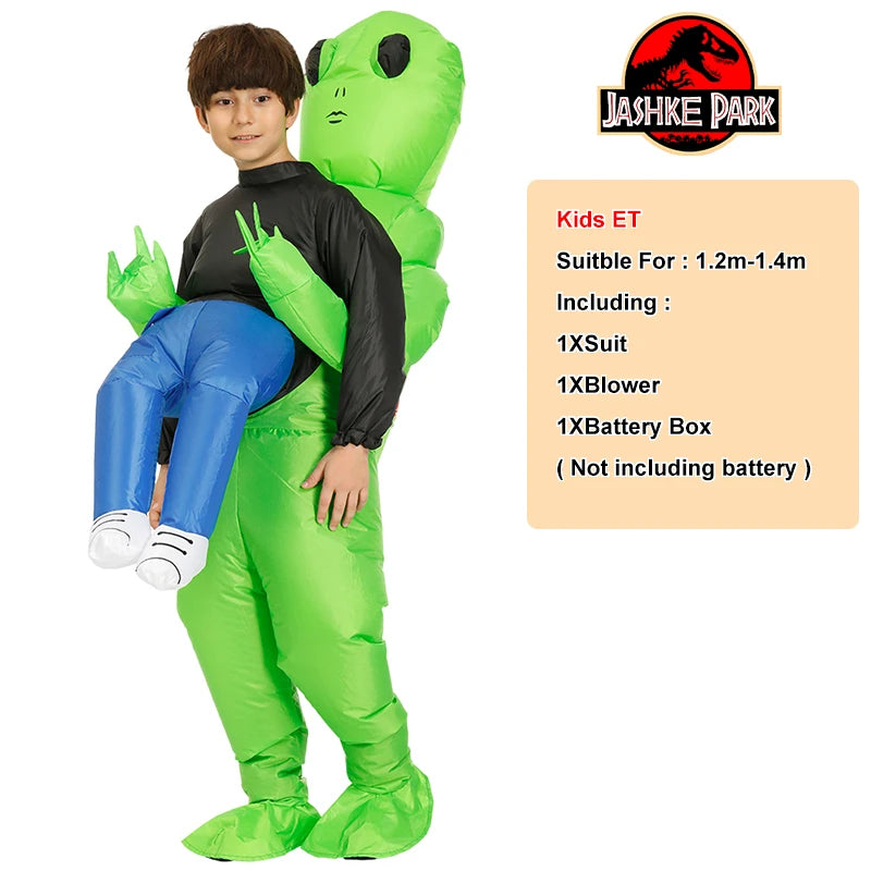 Costume gonflable ET-Aliens – Cosplay monstre effrayant pour les adultes et les enfants, Halloween, Noël, Thanksgiving, Fête, Costume Festival