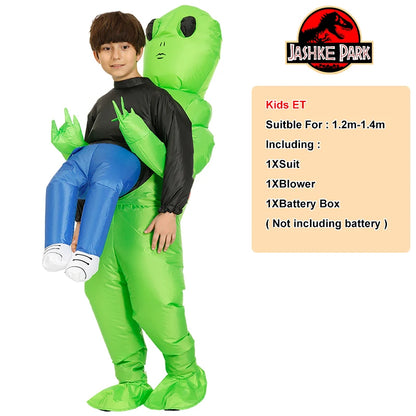 Costume gonflable ET-Aliens – Cosplay monstre effrayant pour les adultes et les enfants, Halloween, Noël, Thanksgiving, Fête, Costume Festival