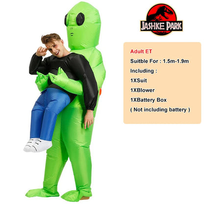 Costume gonflable ET-Aliens – Cosplay monstre effrayant pour les adultes et les enfants, Halloween, Noël, Thanksgiving, Fête, Costume Festival