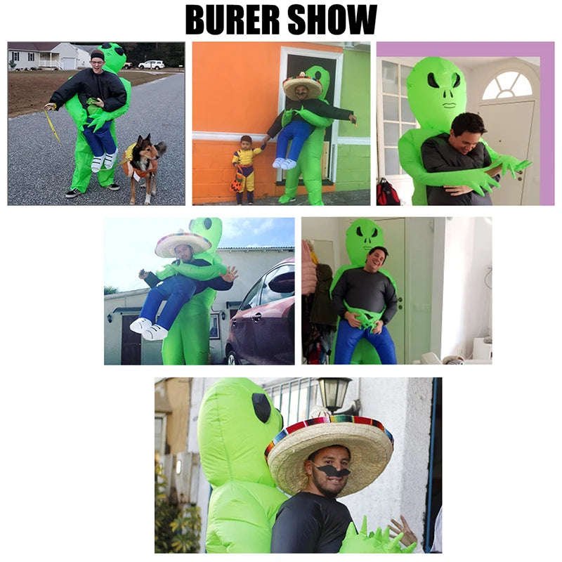 Costume gonflable ET-Aliens – Cosplay monstre effrayant pour les adultes et les enfants, Halloween, Noël, Thanksgiving, Fête, Costume Festival