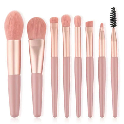 Pinceau de maquillage 8Pcs Pinceau de maquillage Pinceau de maquillage Blush Pinceau de poudre détaché Pinceau d'ombre des yeux Highlighter Fondation Brush Outils de beauté