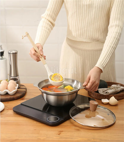 304 Bassin de lavage de légumes en acier inoxydable et souche – rondelle à riz multi-usages, filtre à fruits, panier d'égouttage de cuisine