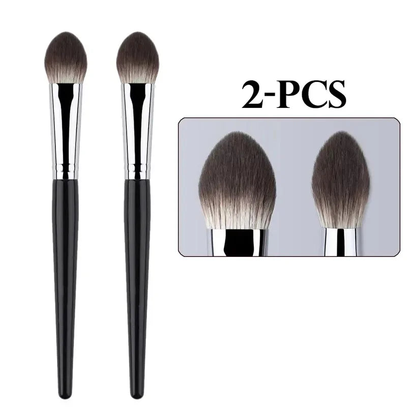 1/2PCS Peach Brush blusher cœur – Petit pinceau plat précis pour poudre, crème et blush liquide