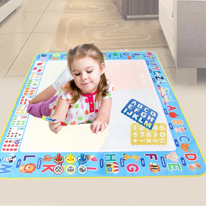 100x80CM Montessori Magic Drawing Board – Reusable Water Doodle Mat for Kids Educational Art & Pen Control Training