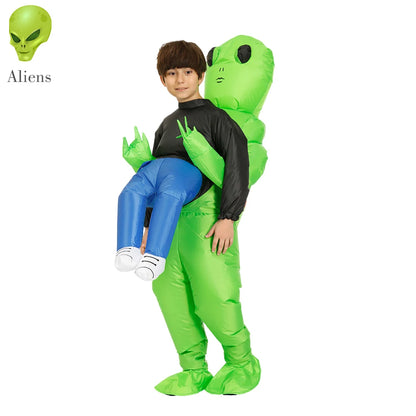 Costume gonflable ET-Aliens – Cosplay monstre effrayant pour les adultes et les enfants, Halloween, Noël, Thanksgiving, Fête, Costume Festival