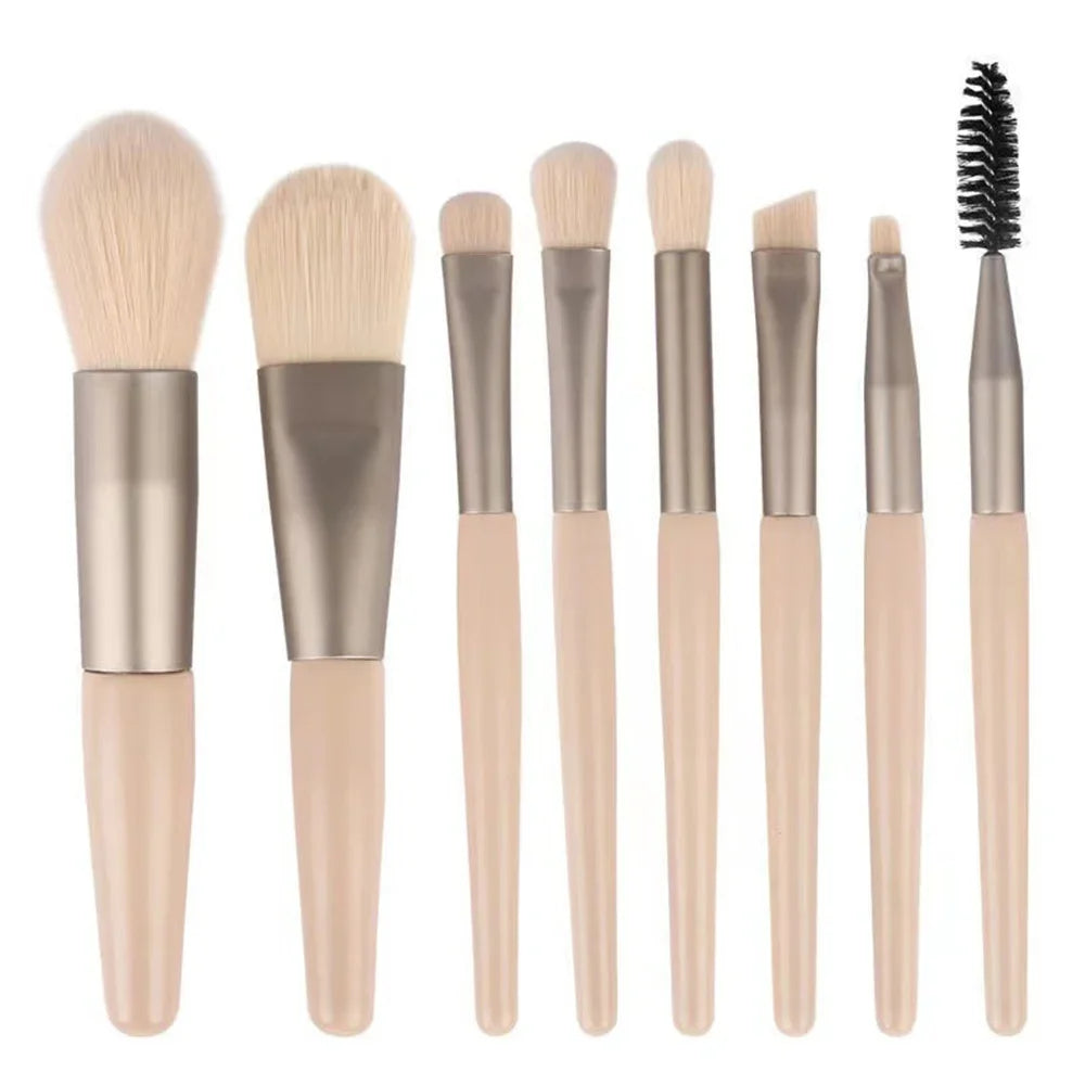Pinceau de maquillage 8Pcs Pinceau de maquillage Pinceau de maquillage Blush Pinceau de poudre détaché Pinceau d'ombre des yeux Highlighter Fondation Brush Outils de beauté