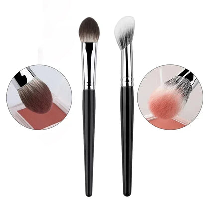 1/2PCS Peach Brush blusher cœur – Petit pinceau plat précis pour poudre, crème et blush liquide