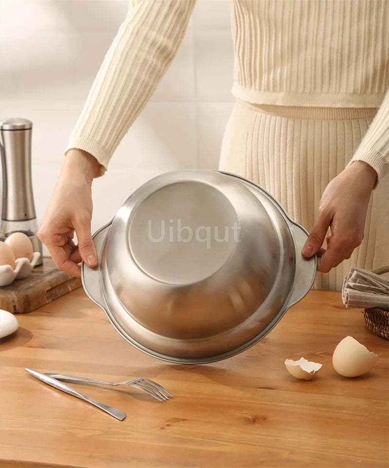 304 Bassin de lavage de légumes en acier inoxydable et souche – rondelle à riz multi-usages, filtre à fruits, panier d'égouttage de cuisine