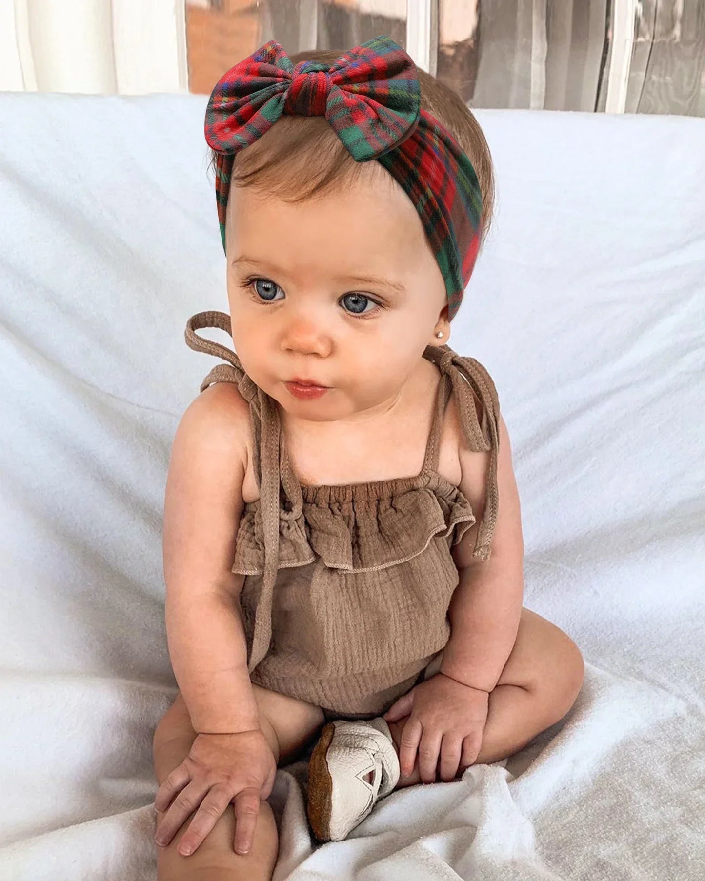 1Pc Baby Nylon Headscarf – Handmade Flower Headband for Newborn Girls, Toddler Elastic Hair Turban