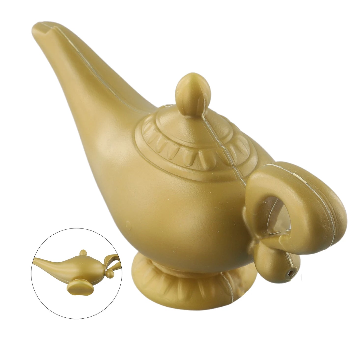 Costume de lampe Aladin Genie Prop – théière décorative vintage, ornement de lampe magique rétro pour Halloween, décoration de Noël et de fête