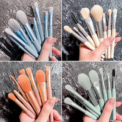 Pinceau de maquillage 8Pcs Pinceau de maquillage Pinceau de maquillage Blush Pinceau de poudre détaché Pinceau d'ombre des yeux Highlighter Fondation Brush Outils de beauté