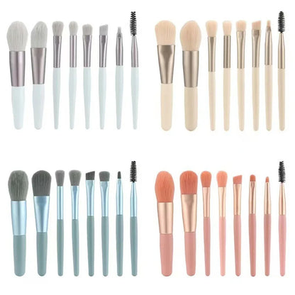 Pinceau de maquillage 8Pcs Pinceau de maquillage Pinceau de maquillage Blush Pinceau de poudre détaché Pinceau d'ombre des yeux Highlighter Fondation Brush Outils de beauté