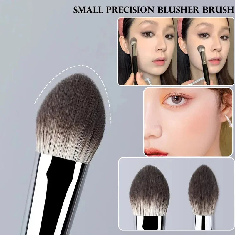 1/2PCS Peach Brush blusher cœur – Petit pinceau plat précis pour poudre, crème et blush liquide
