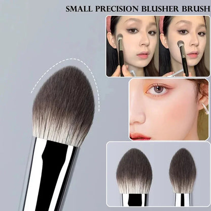 1/2PCS Peach Brush blusher cœur – Petit pinceau plat précis pour poudre, crème et blush liquide