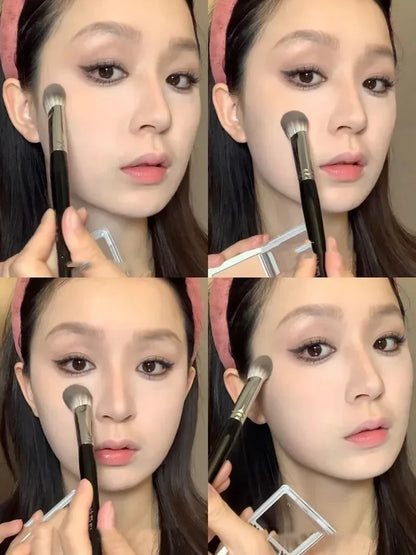 1/2PCS Peach Brush blusher cœur – Petit pinceau plat précis pour poudre, crème et blush liquide