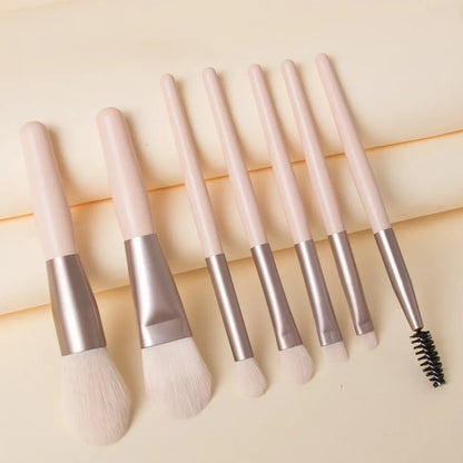 Pinceau de maquillage 8Pcs Pinceau de maquillage Pinceau de maquillage Blush Pinceau de poudre détaché Pinceau d'ombre des yeux Highlighter Fondation Brush Outils de beauté