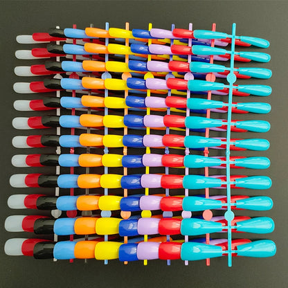 120pcs Couleurs Aléatoire Coffin faux ongles – Full Cover Conseils de pression sur les ongles pour la manucure