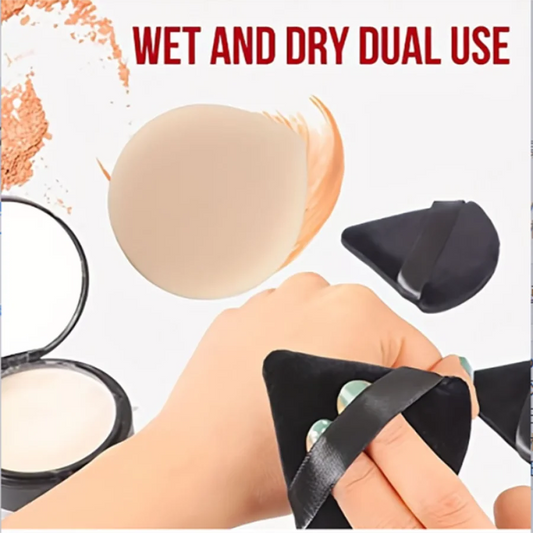 Ensemble de puffs en poudre Triangle 10 pièces – éponges cosmétiques humides et sèches pour la poudre et la Fondation