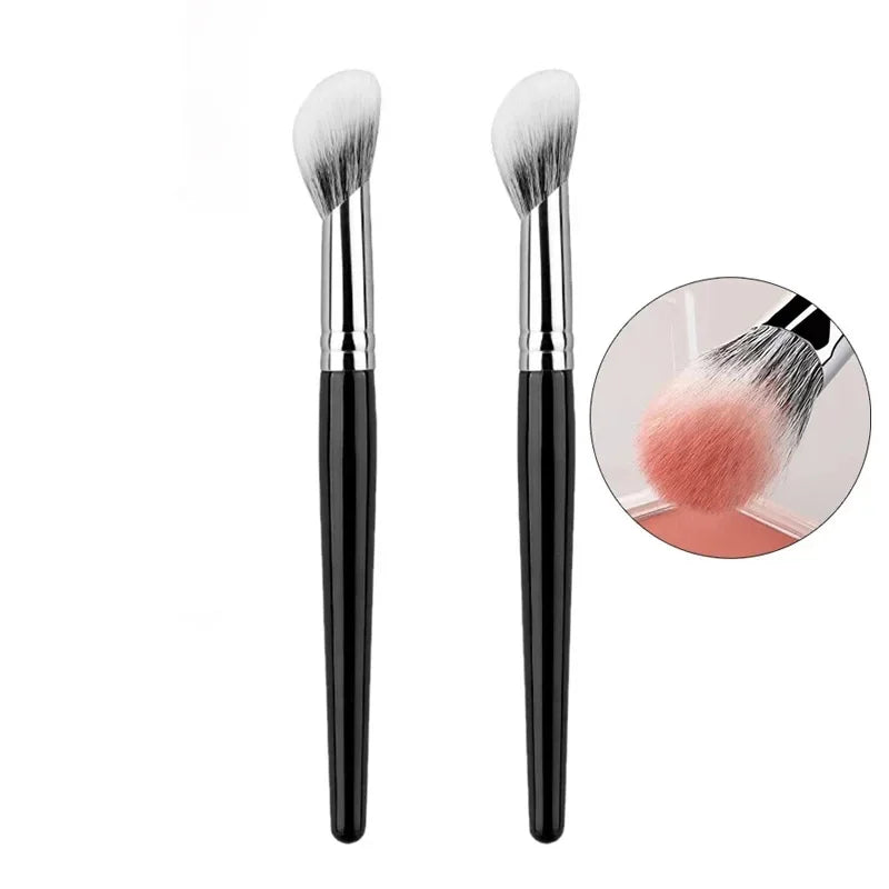 1/2PCS Peach Brush blusher cœur – Petit pinceau plat précis pour poudre, crème et blush liquide