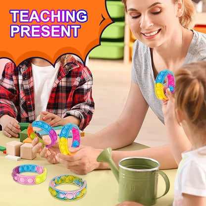 12/24/36PCS Silikon Bunt Bubble Armband – Kids Party Favors, Geburtstagsgeschenke, Hochzeits-Souvenirs, Karneval & Urlaub Armbänder