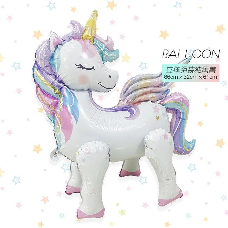 Einzigartige Standing Unicorn Foil Balloon – 3D Unicorn Geburtstag Party Dekoration, Hochzeit & Event Zubehör